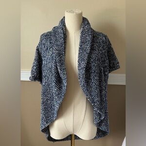 Express Short Sleeve Shawl Collar Knit Sweater Size L